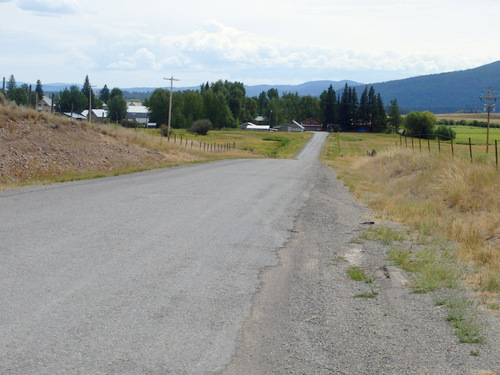 GDMBR: Ovando was down this road and to the left.